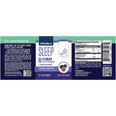 Broad Spectrum CBD Sleep Aid Gummies  Melatonin  30 Count 30mg 